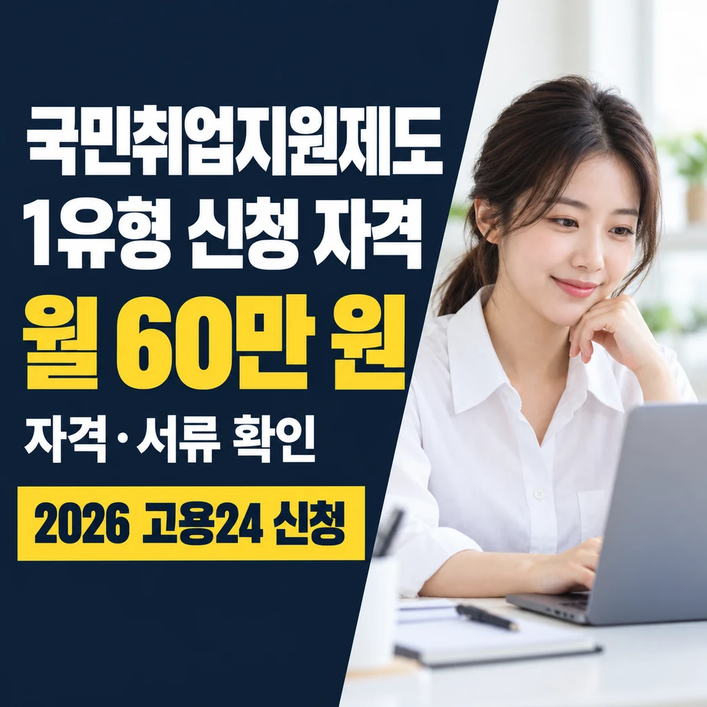 국민취업지원제도 1유형 신청 자격 2026, 월 60만 원 조건과 고용24 접수 방법