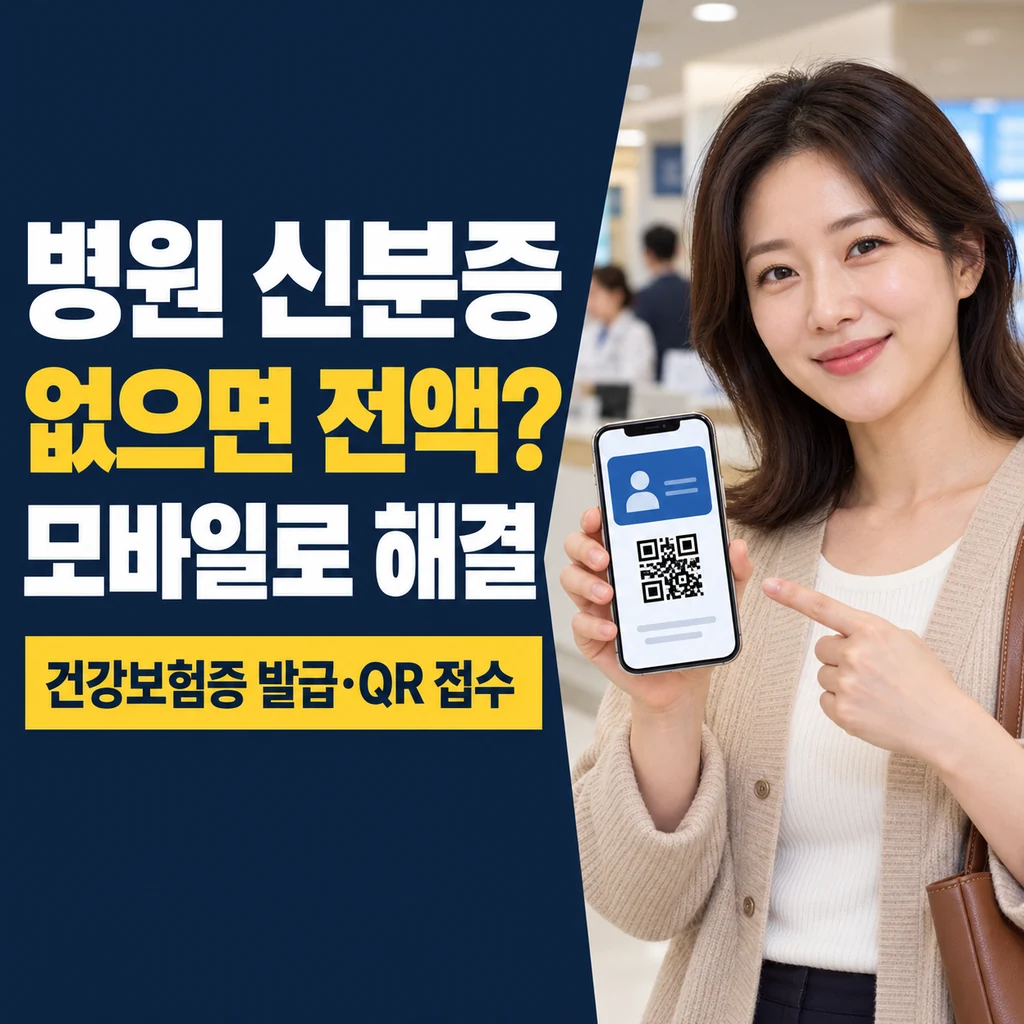 병원 신분증 없으면 전액 부담? 2026 모바일 건강보험증 발급·QR 접수법