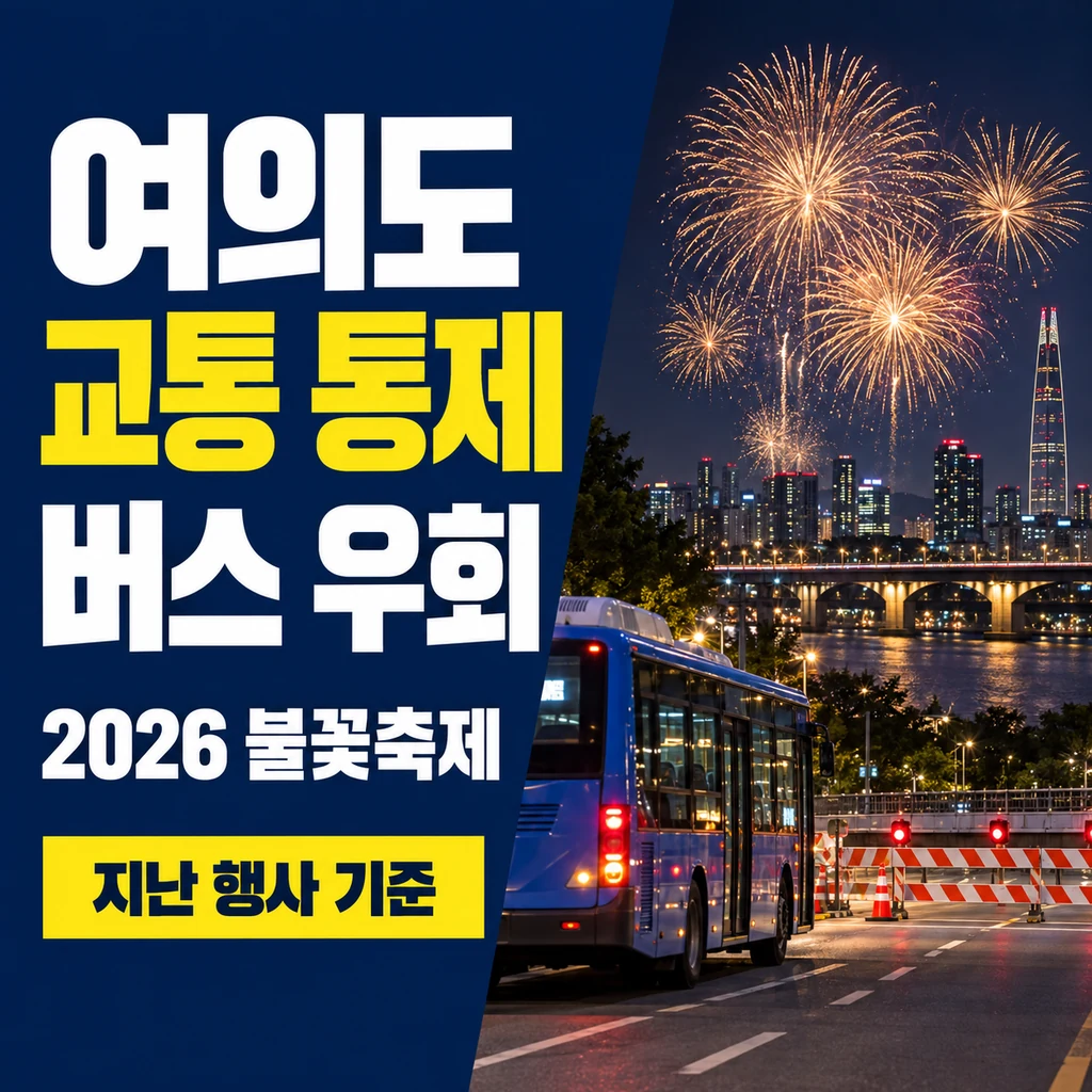 2026 서울세계불꽃축제 교통 통제 시간과 버스 우회 안내
