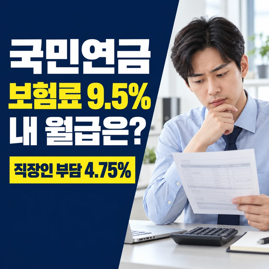 국민연금 개혁 2026: 보험료율 9.5%, 내 월급에서 얼마나 더 빠질까?