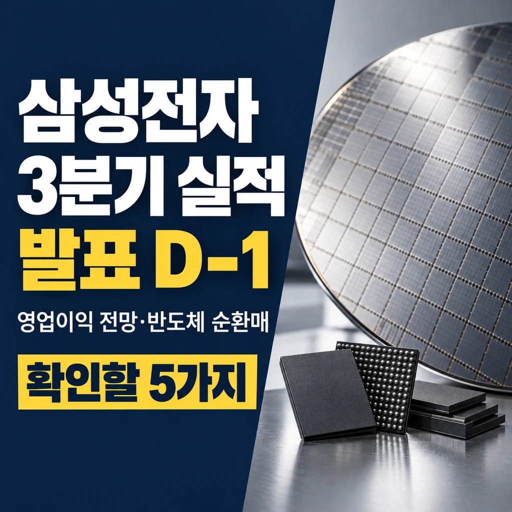 삼성전자 3분기 잠정실적 발표 D-1, 영업이익 전망과 반도체 순환매 확인할 5가지