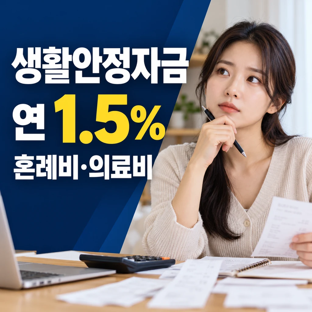 근로복지공단 생활안정자금 대출 자격조건 2026: 연 1.5% 혼례비·의료비 신청 방법