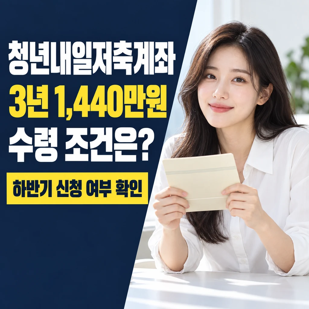 청년내일저축계좌 2026 하반기 신청 가능할까? 자격·복지로·3년 만기 1440만원 조건